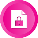 secure, File, security, document, locked, Lock, protect DeepPink icon