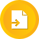 paper, File, send, contract, document Orange icon