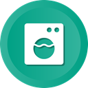 Front, machine, electronic, washing, washer LightSeaGreen icon