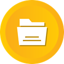 paper, File, office, Folder, report, Data Orange icon
