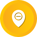 location, pin, Direction, remove, Map, Gps Orange icon