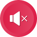 Mute, speaker, volume, Audio, music, sound, player Crimson icon