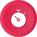 time, measure, stopwatch, timer, speed, timepiece Crimson icon