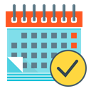 Calendar, event, plan, planning, financial, financial planning SkyBlue icon