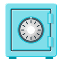 Bank, save, Safe, safety, password, Lock, secure SkyBlue icon