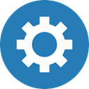 Gear, preferences, settings, Cog, Circle, customize SteelBlue icon