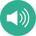 music, sound, speaker, volume, Audio, Circle LightSeaGreen icon