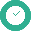 Clock, time, red, deadline, time management, cercle LightSeaGreen icon