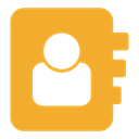 Contact, Directory Goldenrod icon
