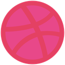dribbble, network, Logo, Social IndianRed icon