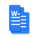 Blue, File, office, Doc, word, Cut DodgerBlue icon