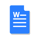 Blue, office, Doc, word, Ms DodgerBlue icon