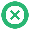 denied, Crossed, failure, times, failed, green, Deny MediumSeaGreen icon