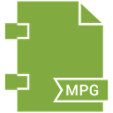 File, mpg, file format, Extensiom YellowGreen icon