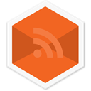 rss reader, Social, appicon, Hexagon, News, App, Rss Chocolate icon