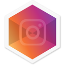 Colorful, Instagram, Hexagon, Logo, Social, appicon, insta WhiteSmoke icon