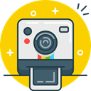 selfie, shoot, Instagram, Polaroid, Camera, photo Gold icon