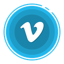 social media icons, Vimeo DeepSkyBlue icon