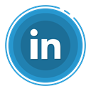 In, linked, social media icons SteelBlue icon