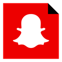 Snapchat, media, Logo, Social, Brand Red icon
