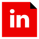 media, Logo, Linkedin, Social, Brand Red icon