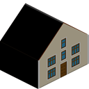 Home, house, Building Black icon