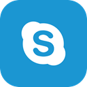 media, global, App, Skype, Social, Android, ios DodgerBlue icon