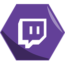 stream, Live, Social, networking, Hexagon, Twitch, Awesome DarkSlateBlue icon