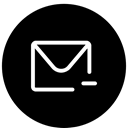 Email, sms, Message, delete, remove, mail Black icon