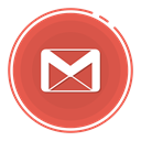 gmail icon, gradient icon, social media icon, Gmail circle icon IndianRed icon