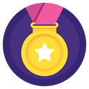 Prize, winner, sport, win, award, medal, Badge DarkSlateBlue icon