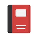 Book, Note, school, learn, education, student, study IndianRed icon