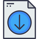 Message, Down, Arrow, office, Page, Business, Form, document, paper Lavender icon