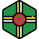 world, flag, Dominica, flags, Country, Nation SeaGreen icon