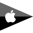 media, Apple, flag, Logo, Social, Company, Brand Black icon