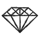 Business, diamond, gemstone Black icon