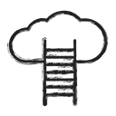 Cloud, Business, wheather Black icon