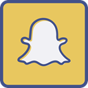 Metro, Snapchat, outline SandyBrown icon
