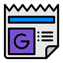 News, Service, Data, google, Newsfeed, daily, newspaaper Lavender icon