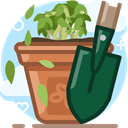 plant, nature, pot, yumminky, Bio, gardening, scoop DarkSlateGray icon