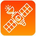 scientific, Satellite DarkOrange icon