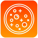 scientific, Dish, petri OrangeRed icon