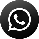 Circle, social media, Social, Black white, Whatsapp, long shadow, High Quality DarkSlateGray icon