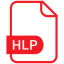document, File, Format, Eps, hlp Crimson icon