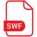 Extensiom, File, swf, file format Crimson icon