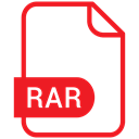 File, Format, Rar, document Crimson icon