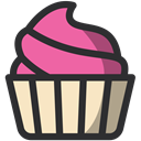 cupcake, Dessert, Bakery, food, baker DarkSlateGray icon
