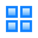 programs, tile, Big, list, Presentation, App, items DodgerBlue icon