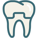 Dentist, Teeth, tooth, dental, Dentistry, dental treatment, dental crown Linen icon