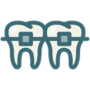 oral hygiene, dental orthodontic treatment, tooth, dental, Dentistry, Dentist, medical Black icon